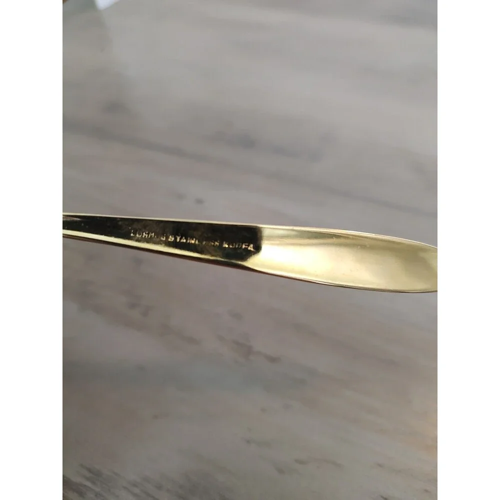Cosmos CSM42G Golden Plantation Rose Gold Plated Flatware Teaspoon Spoons...